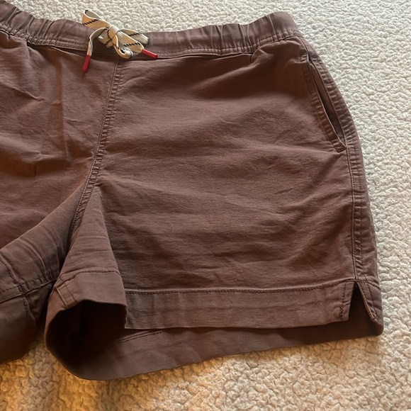 Topo Designs Dirt Shorts Women’s Hiking Casual Versatile - L - Peppercorn Brown - Picture 8 of 12